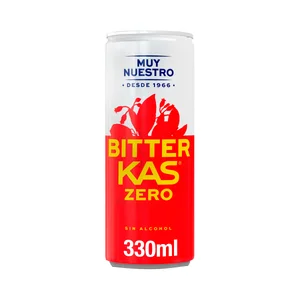 BITTER KAS Zero  Bitter sin azúcar y sin alcohol lata 330 ml.