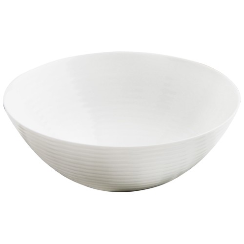 Ensaladera de 27,3 centímetros de diámetro fabricada en vidrio opal color blanco, serie Harena LUMINARC.