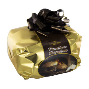 Imagen de GRAN DUCALE Panettone con gotas de chocolate relleno de crema de chocolate 750 g.