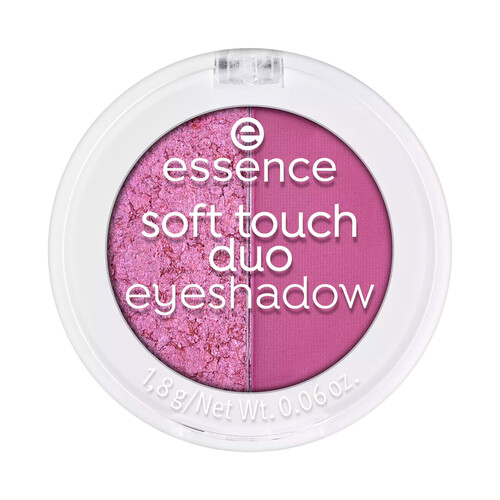 Alcampo ESSENCE Soft touch tono 02 Berry crush Sombra de ojos duo (acabado brillante y mate) en tonos malva