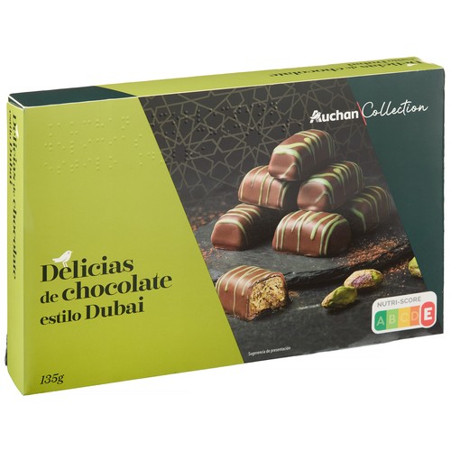 PRODUCTO ALCAMPO Collection Delicias de chocolate estilo Dubái 135 g.