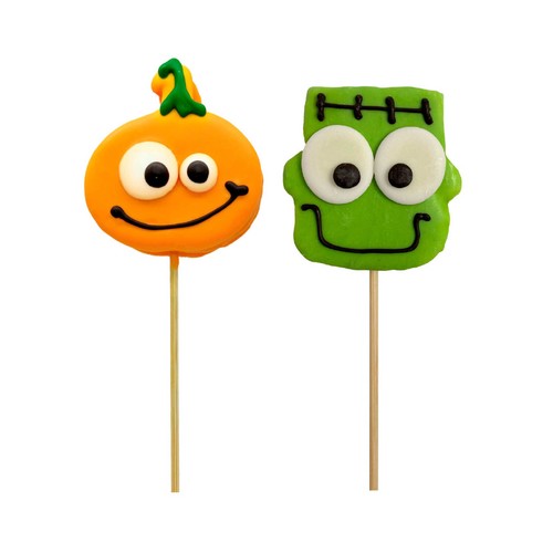 DEKORA Piruleta chocolate halloween surtido calabaza y Franki 30 g.