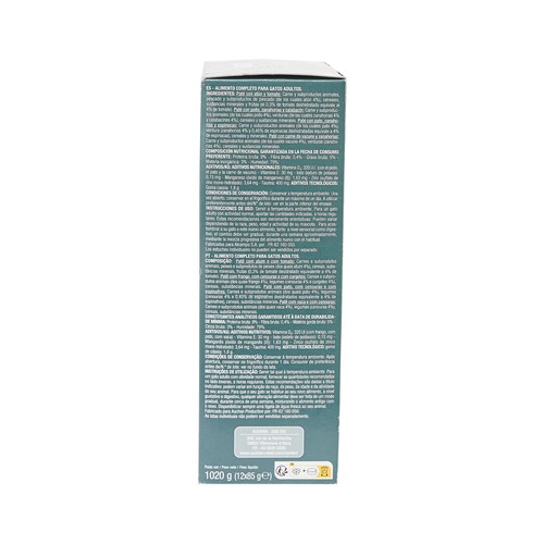 PRODUCTO ALCAMPO Comida para gatos latita de paté 12 uds. 85 gr.