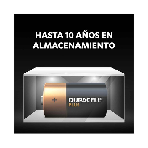 Pack de 2 pilas alcalinas C, LR14, 1,5V, DURACELL Plus.