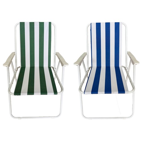 Sillón fijo de lona y acero de 53x50x78 cm, colores surtidos, EURASPA