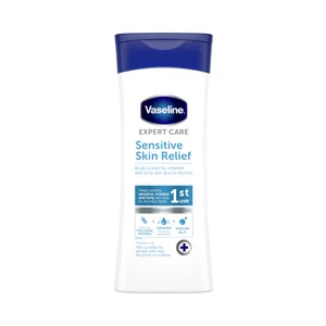 VASELINE Sensitive skin relief Loción corporal hidratante para pieles irritadas y con picazón debido a la sequedad 400 ml.