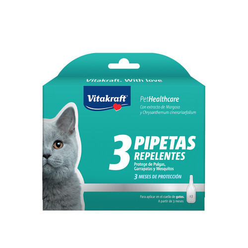 VITAKRAFT Pipetas repelentes para gatos VITAKRAFT 3 uds.