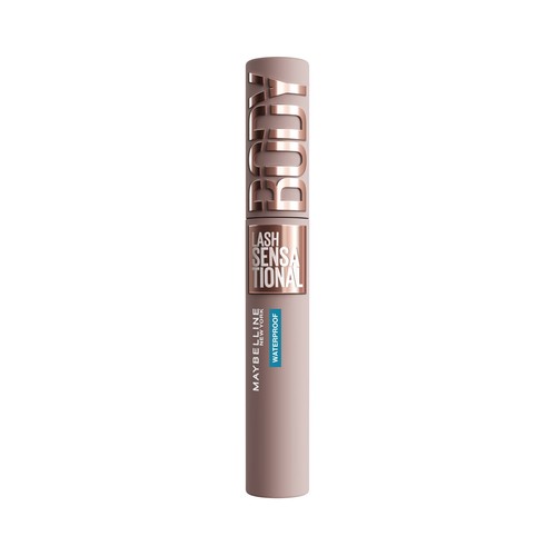 MAYBELLINE Lash sensational waterproof tono Black Mascara pestañas efecto volumen y lifting.