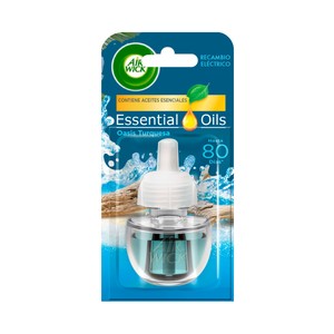 AIR WICK Ambientador Oasis Turquesa- Recambio AIR WICK ESSENTIAL OILS 19 ml.