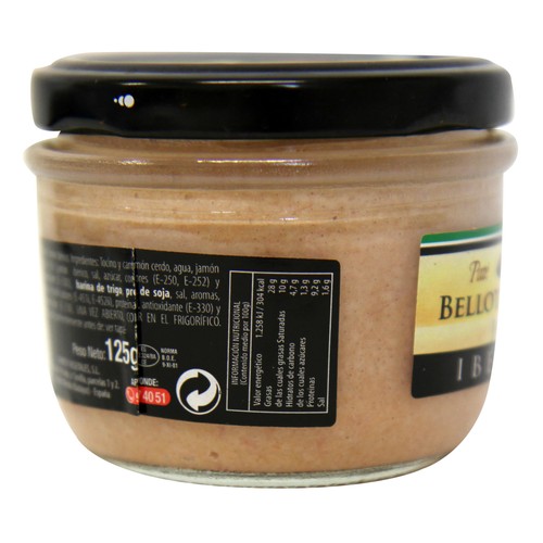 APIS Paté de jamón ibérico de bellota frasco de 125 g.