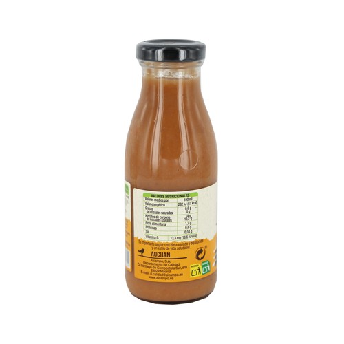 ALCAMPO ECOLÓGICO Bebida pre entreno con frutas, zanahoria y arroz 250 ml.