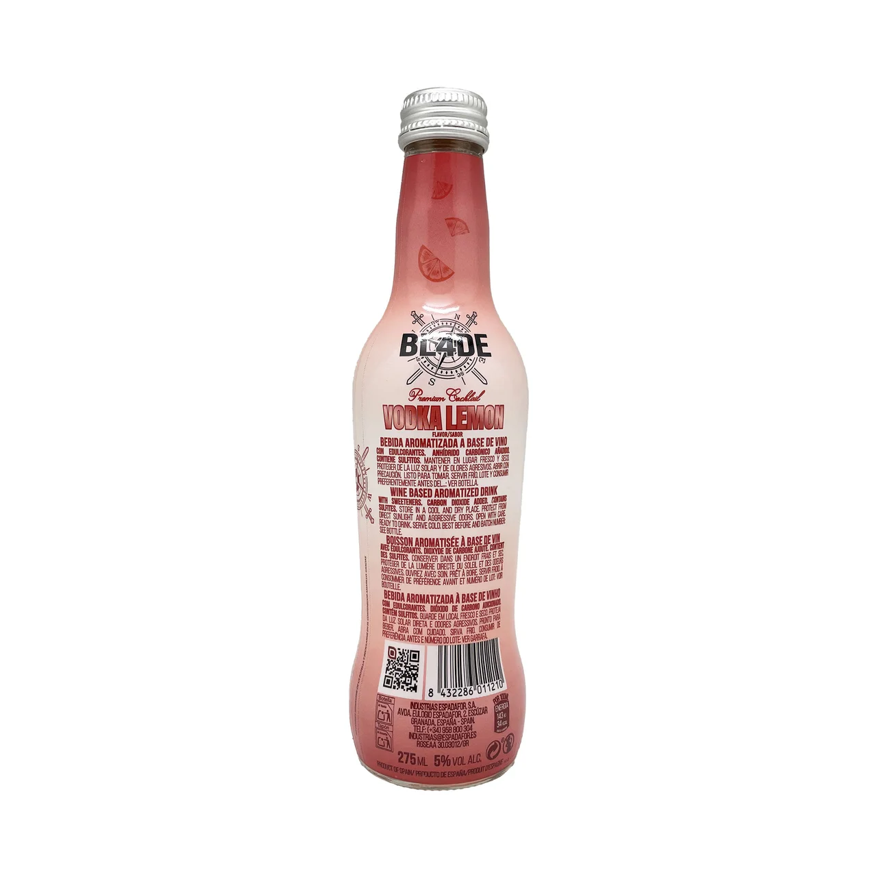 Premium Combinado con sabor vodka con limón botella 27.5 cl.