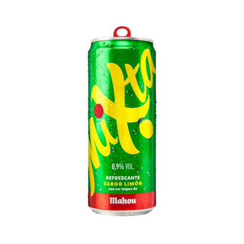 Cerveza con limón MIXTA MAHOU lata de 33 centilitros