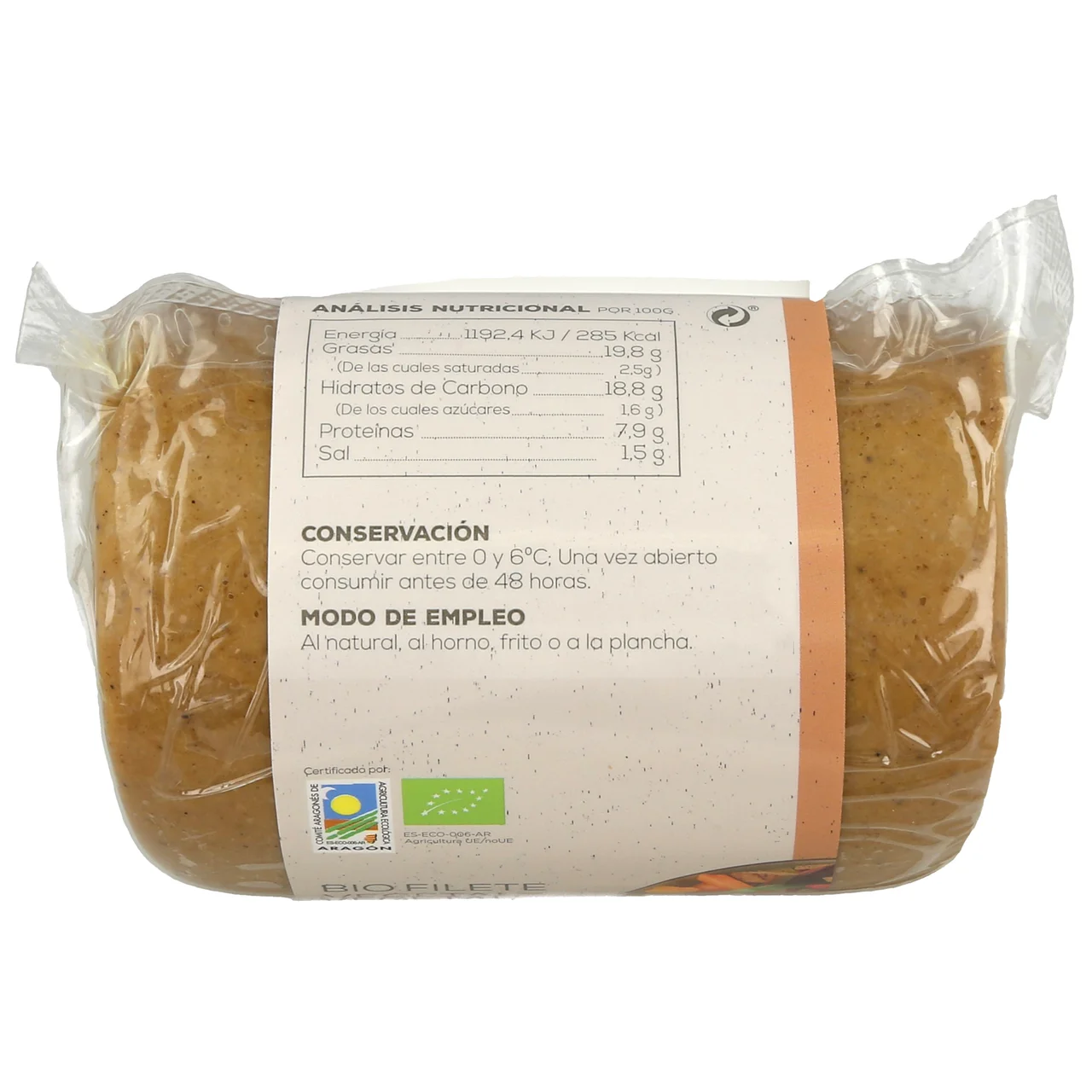 AHIMSA Filete seitán familiar ecológico AHIMSA 750 g.