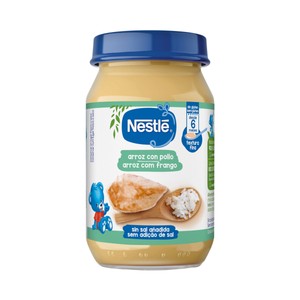 Imagen de NESTLÉ Tarrito con textura fina de pollo con arroz, a partir de 6 meses 190 g.