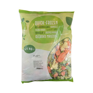 Imagen de QUICK-FROZEN Brocolí, coliflor y zanahorias congeladas 1 kg.