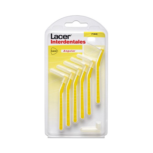 LACER Cepillo interdental fino de 0.7 mm, presando y con cabezal en ángulo 6 uds.