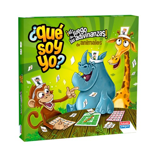 Juego de mesa ¿Qué Soy Yo? El juego de las adivinanzas de animales, de 2 a 4 Jugadores +7 Años FALOMIR