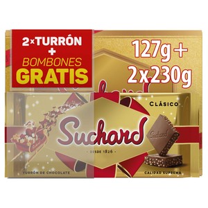 Imagen de SUCHARD Turrón de chocolate 230 g lote 2 uds. + bombón 127 g.
