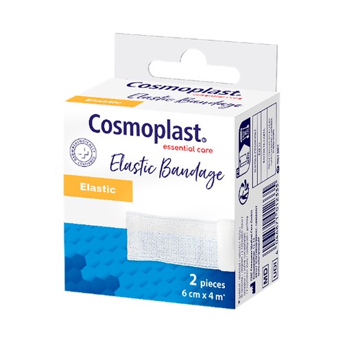 Vendaje elástico de 4 m x 6 cm, que se adapta al movimiento COSMOPLAST 2 uds.