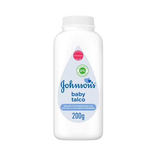 JOHNSON´S Baby Talco suave de uso diario, para bebes, niños y adultos, para piel delicada 200 g.