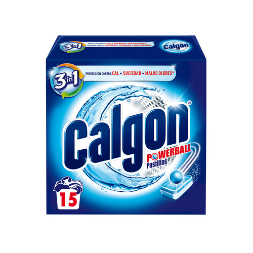 CALGON Descalcificador en pastillas CALGON POWERBALL 15 uds.