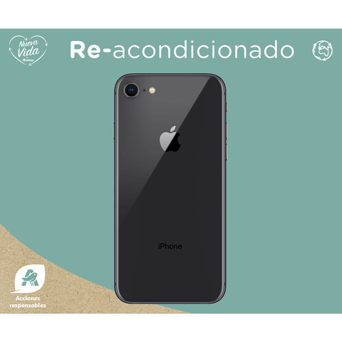 Apple iPHONE 8 64GB gris espacial (REACONDICIONADO), pantalla 11,9cm (4,7).