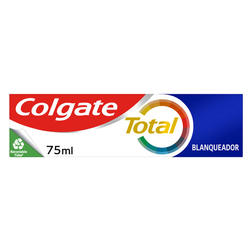 COLGATE Pasta de dientes con protección 8 en 1 y acción blanqueante COLGATE Total blanqueador 75 ml.
