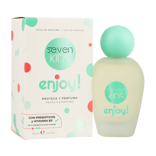 SEVEN KIDS Enjoy Eau de parfum (agua de perfume) infantil con prebióticos y vitamina B3 100 ml.