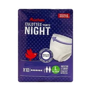 PRODUCTO ALCAMPO Pants de incontiencia nocturna unisex, ultra absorbentes talla L (100 - 135 cm) 10 uds.