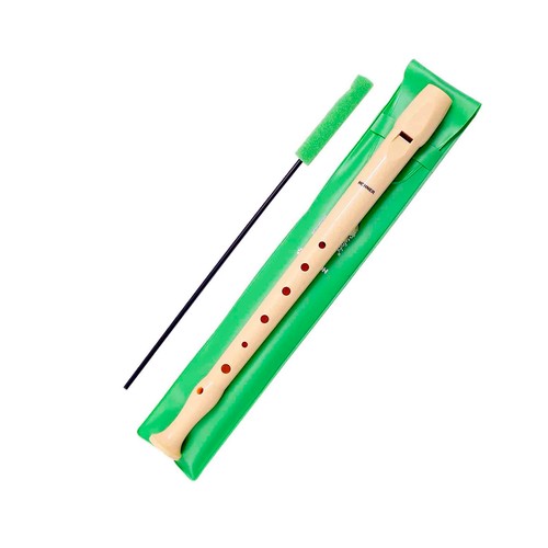 Flauta dulce con funda de color verde HOHNER Melody 9508.
