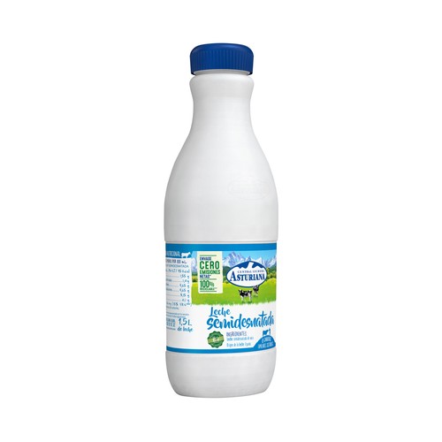CENTRAL LECHERA ASTURIANA Leche semidesnatada de vaca de origen española 1.5 l.