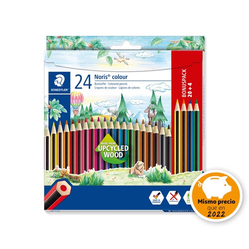 Pack de 24 lápices de colores para colorear, STAEDTLER.