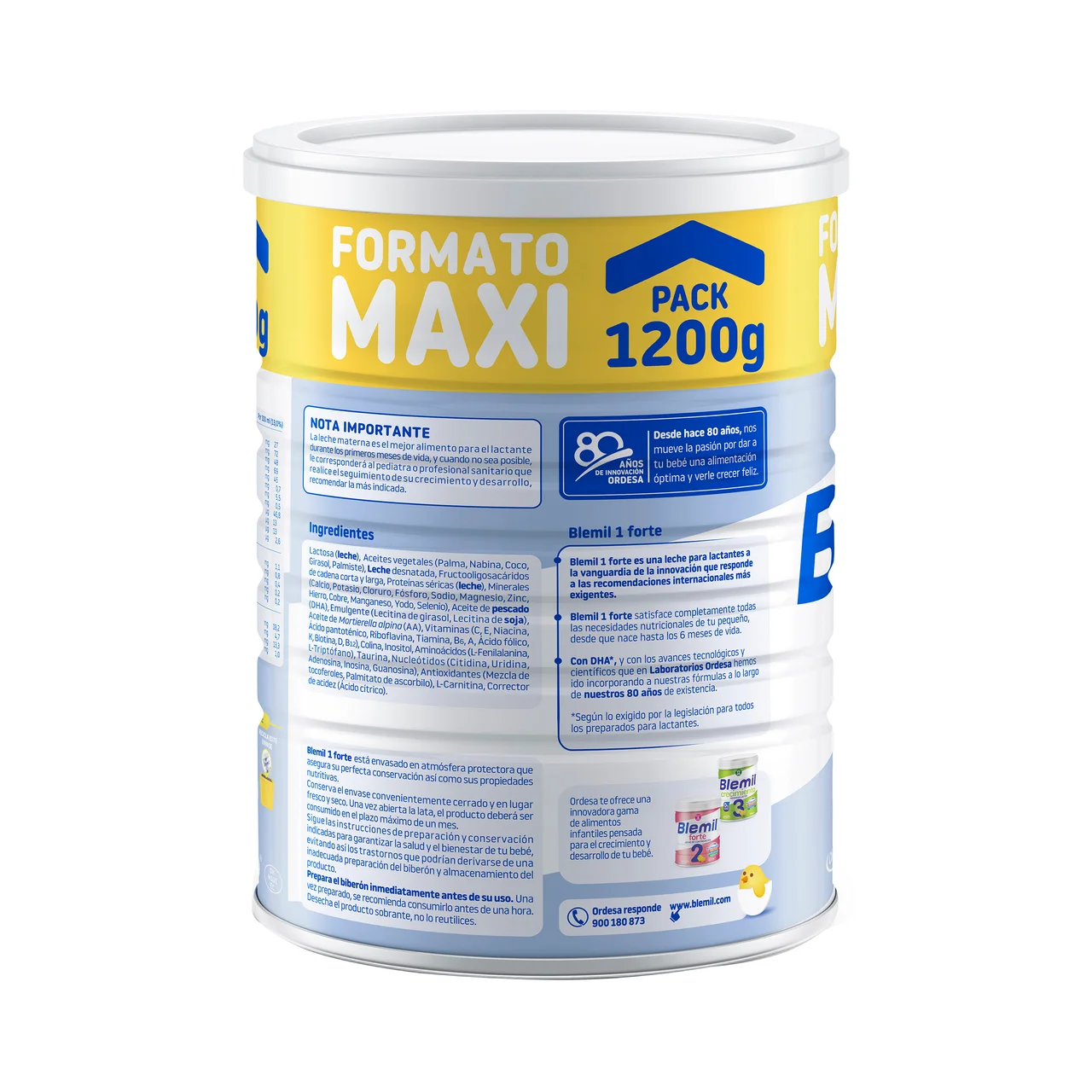 Plus forte Leche en polvo de inicio para lactantes desde el primer día 1200 g.