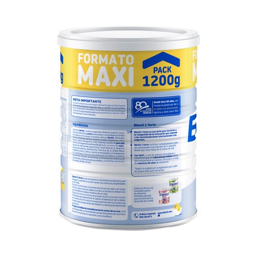 BLEMIL Plus forte Leche en polvo de inicio para lactantes desde el primer día 1200 g.
