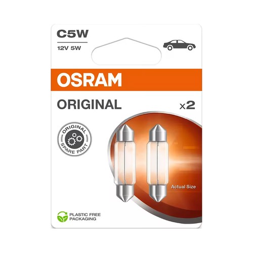 2 lamp c5w 12v  original. OSRAM