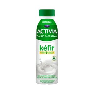 ACTIVIA de Danone Kéfir líquido natural, sin azúcares añadidos 277 ml.