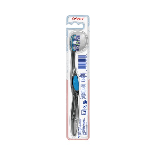COLGATE 360 Advanced Cepillo de dientes medio, con 4 zonas de acción que ayudan a eliminar las bacterias bucales.