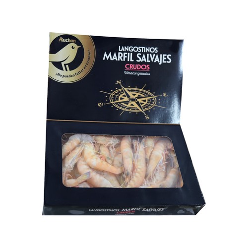 ALCAMPO GOURMET Langostinos crudos 25 / 35, salvajes y ultracongelados ALCAMPO GOURMET 700 g.