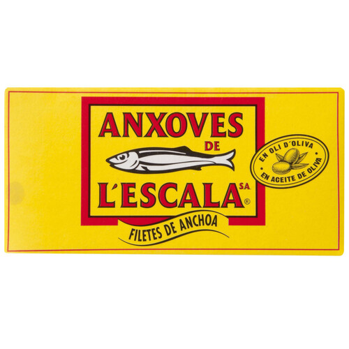 L'ESCALA Filetes de anchoa en aceite de oliva L'ESCALA 50 g.
