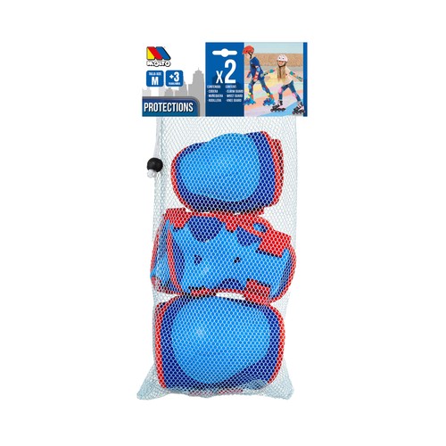 MOLTO Set de Protecciones Azul Talla M, 6 pcs +3 Años
