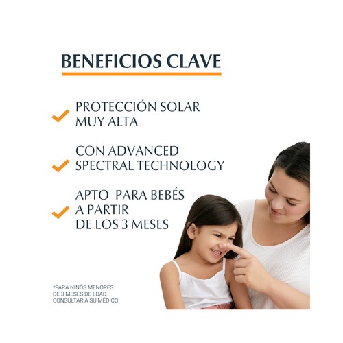 EUCERIN Sensitive protect kids Gel crema solar corporal y facial para niños con FPS 50+ (muy alto) 200 ml.