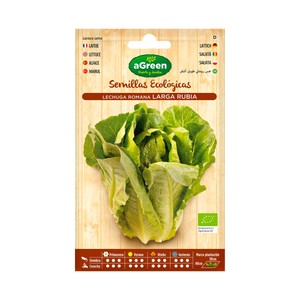 Imagen de Semillas para sembrar lechugas de la variedad romana larga rubia HA-HUERTO Y JARDÍN 0.4 gramos.