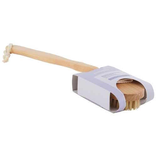 COSMIA Cepillo de masaje con estructura de madera, para baño o ducha.