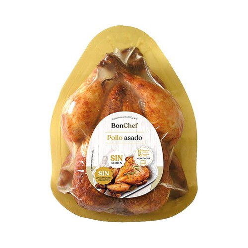 BONCHEF Pollo asado en horno, listo para caletar y comer 900 g.