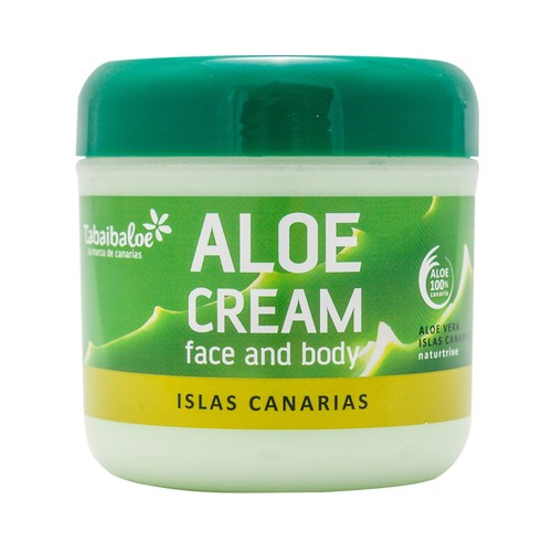 TABAIBALOE Crema facial y corporal con aloe vera 100% natural 300 ml.