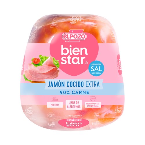 EL POZO Bien star Jamón cocido extra reducido en sal - Loncha fina 1 mm