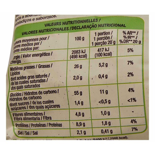 ALCAMPO ECOLÓGICO Snack de garbanzos ecológico 60 g.
