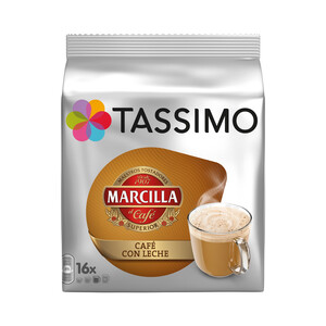 TASSIMO Café con leche en monidiosis TASSIMIO MARCILLA 16 uds.