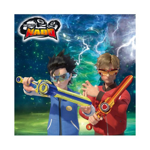 Play Set 2 Espadas lanza peonzas con estadio, Infinity +5 Años COLOR BABY